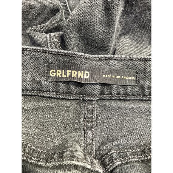 Grlfrnd 'Piper' Black Cotton Super High Rise Stretch Slim Denim Jean Size 26 - Picture 5 of 5